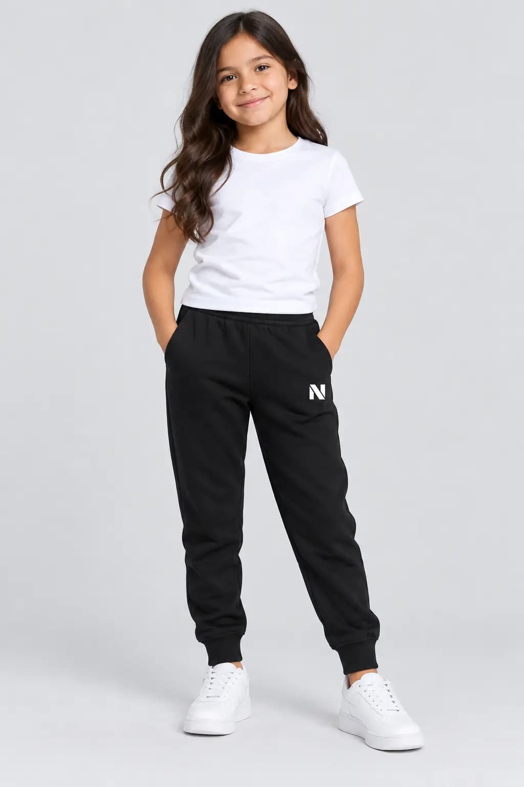 Buzo Jogger Negro Niña