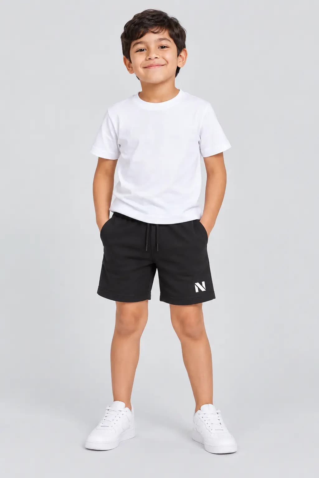 Short Algodón Negro Niño