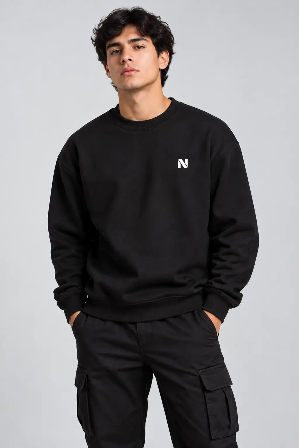 Polera Cuello Redondo Negra