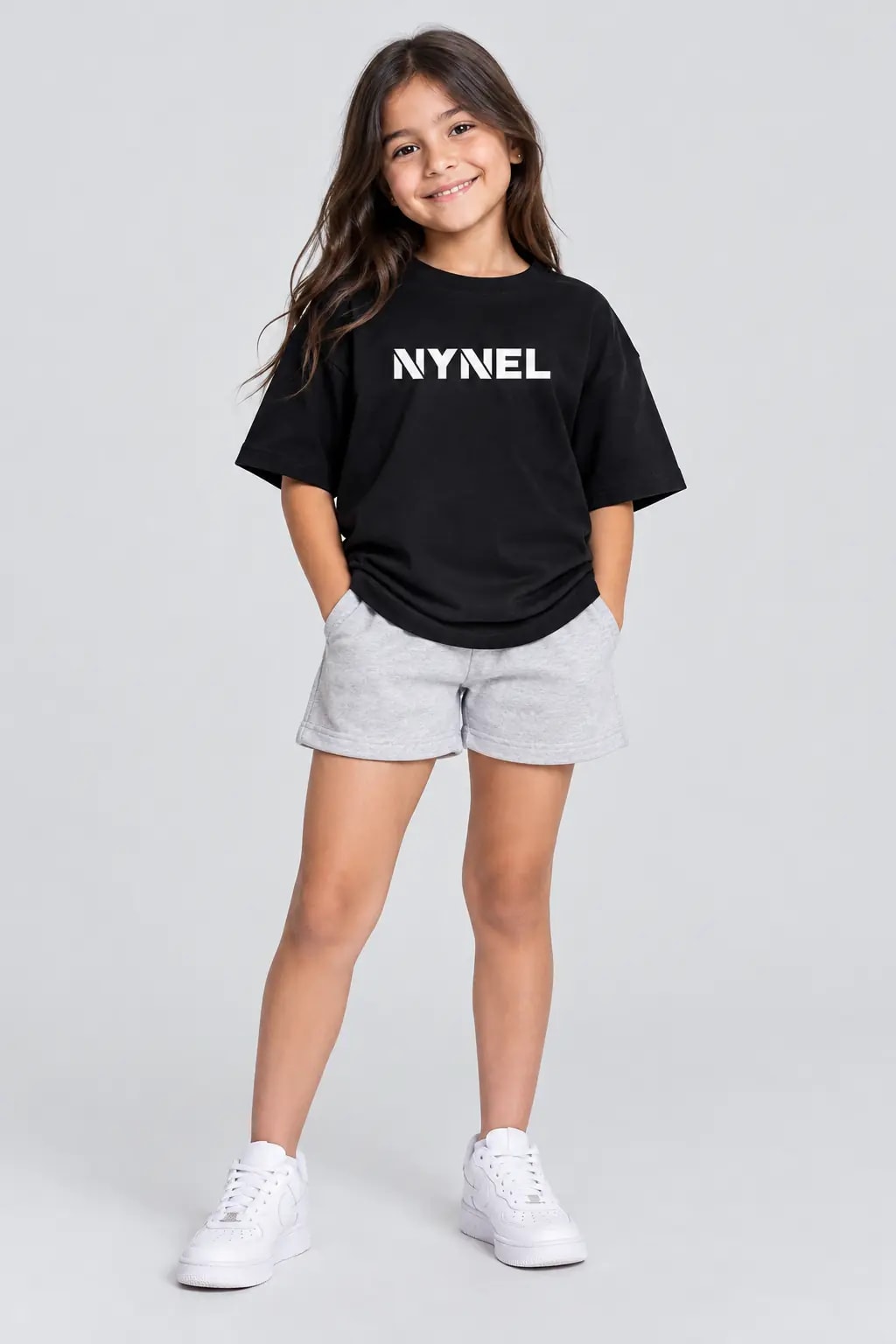 Polo Oversize Negro Niña - imagen 1