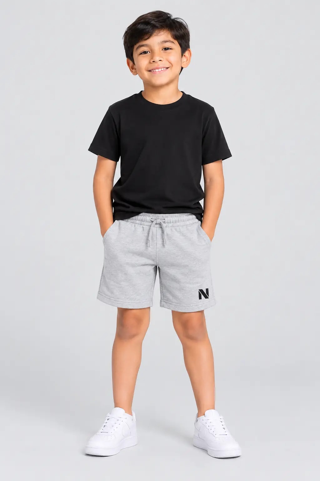 Short Algodón Gris Niño - imagen 1