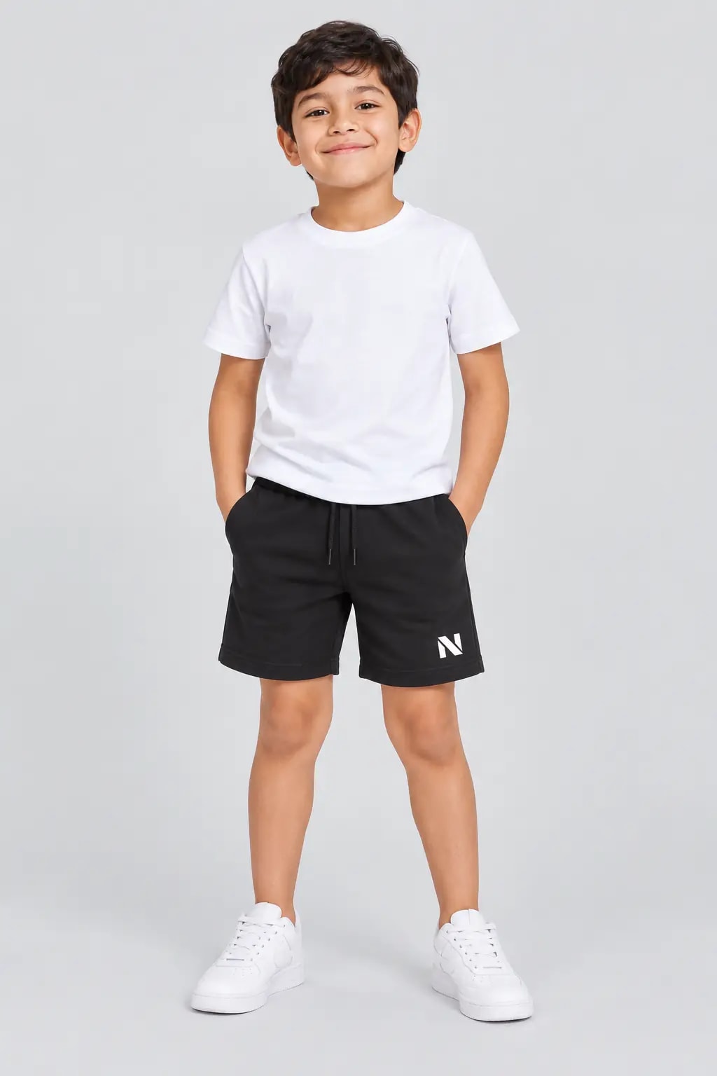Short Algodón Negro Niño - imagen 1