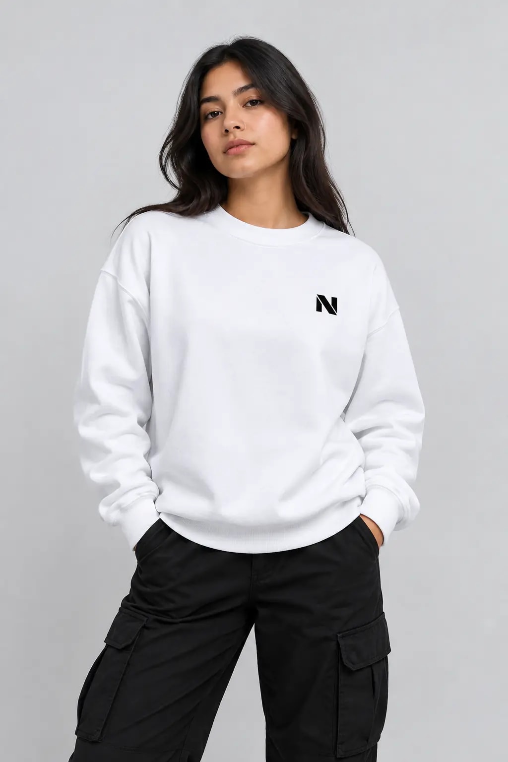 Polera Cuello Redondo Blanca - imagen 1